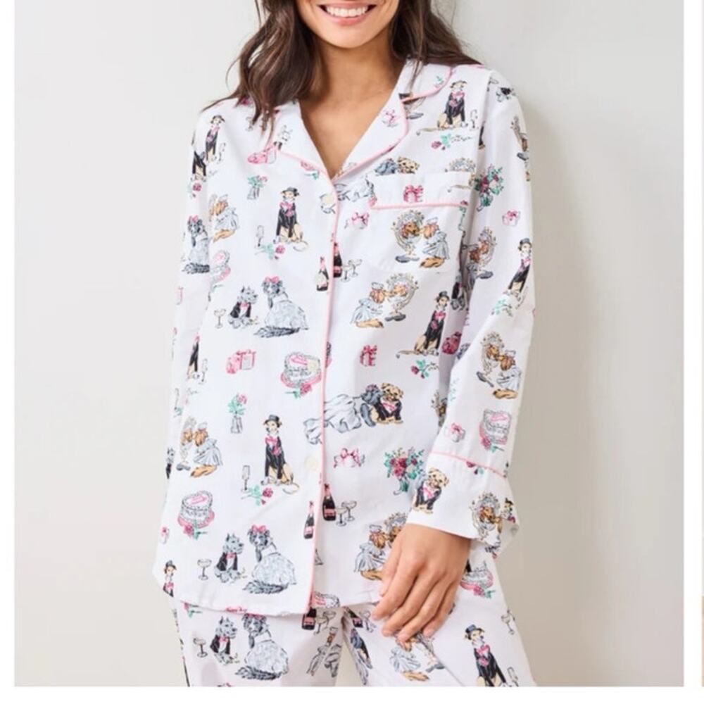 Printfresh Long Sleeve Pajama Top Fur Ever Yours Bride Cotton